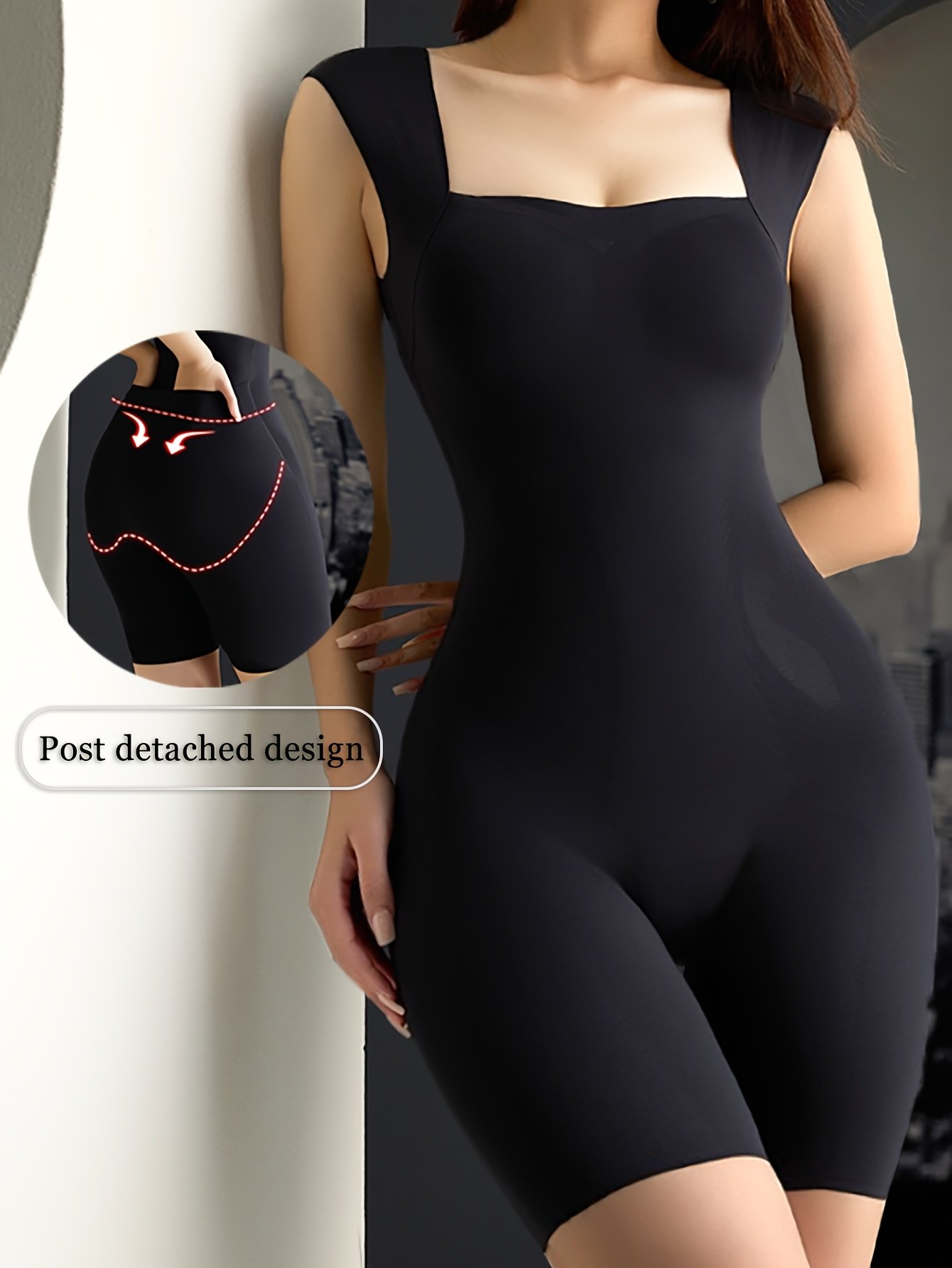 Women'S Seamless Fashion Strapless Bodysuit with Padding And Small Flutter Sleeves, Designed for Asian Body Types, Featuring Tummy Control, Waist Shaping, And a Flattering Fit