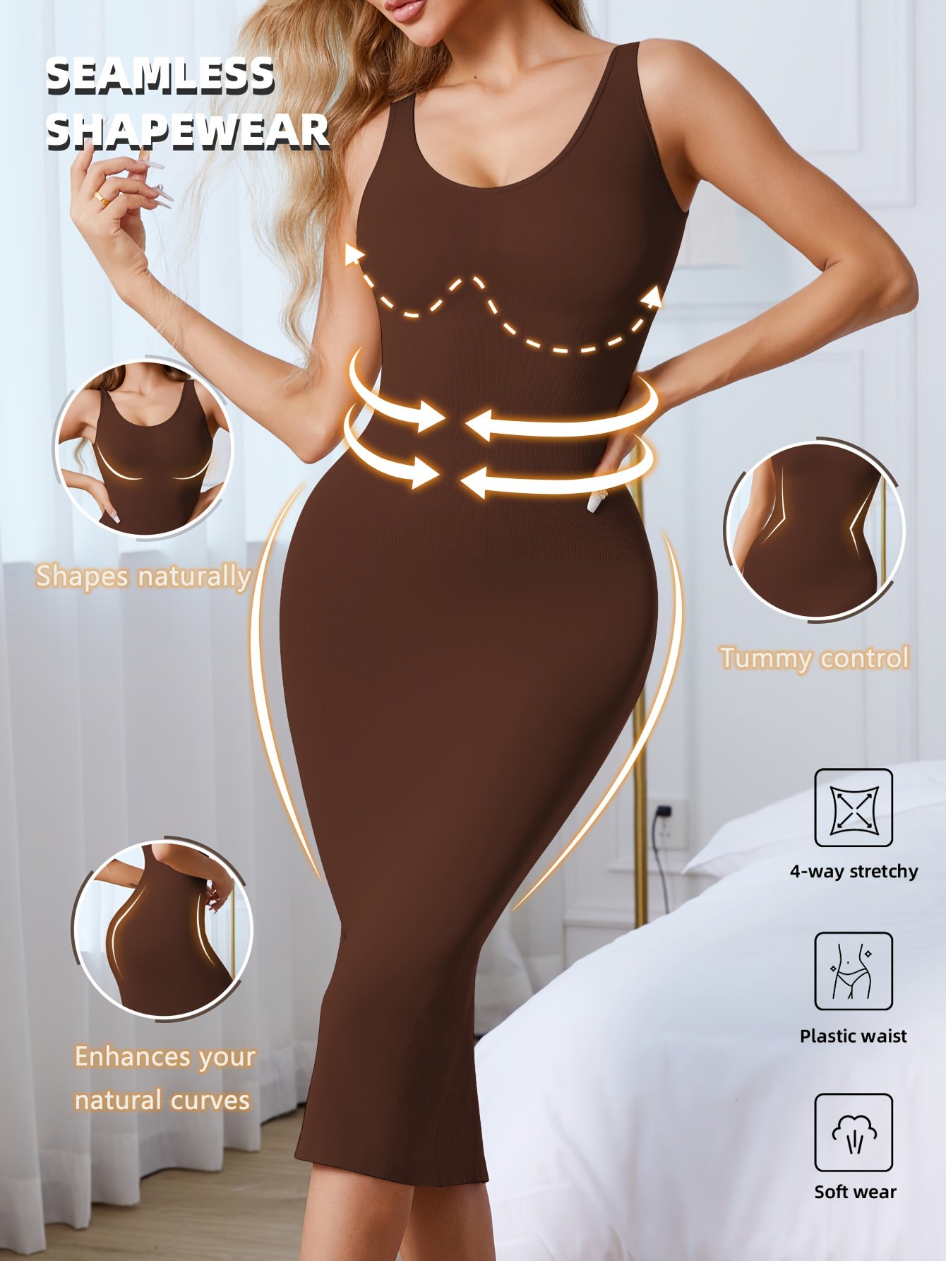 Women'S Body-Shaping Long Dress - Image 5