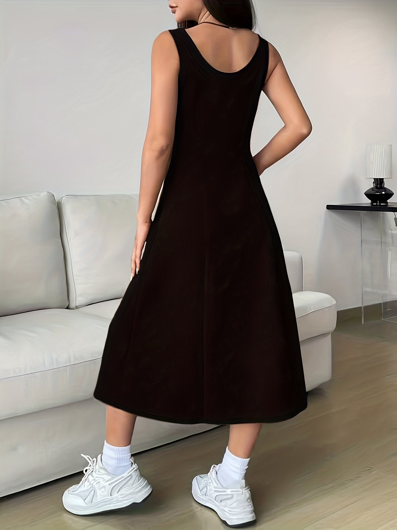 Women'S Sleeveless Button- Long Strap Dress YY0717055 - Image 8