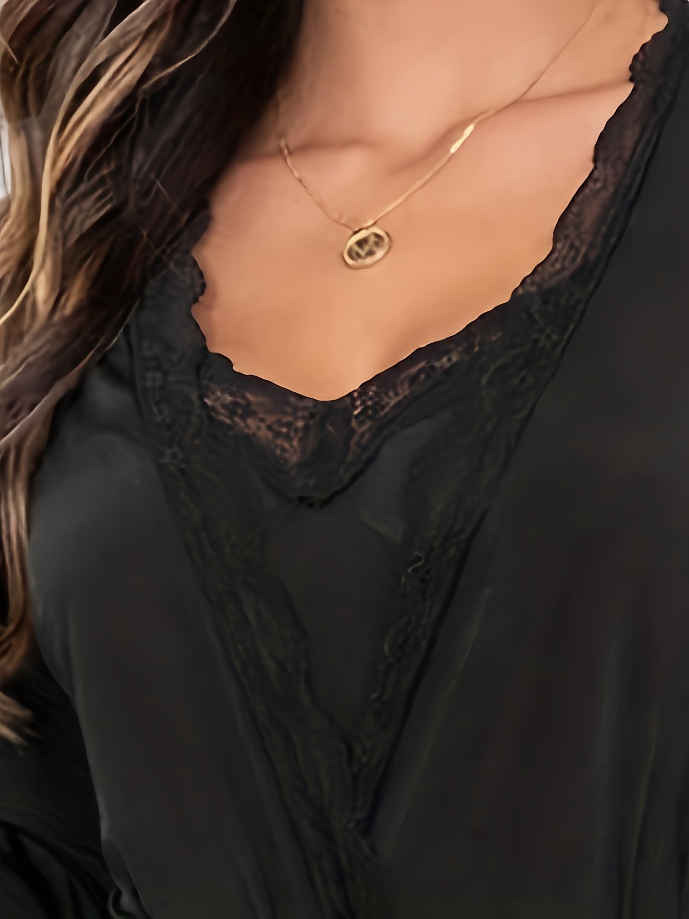 Elegant Solid Color Lace Panel Robe with Belt + Camisole Loungewear Set - Image 9