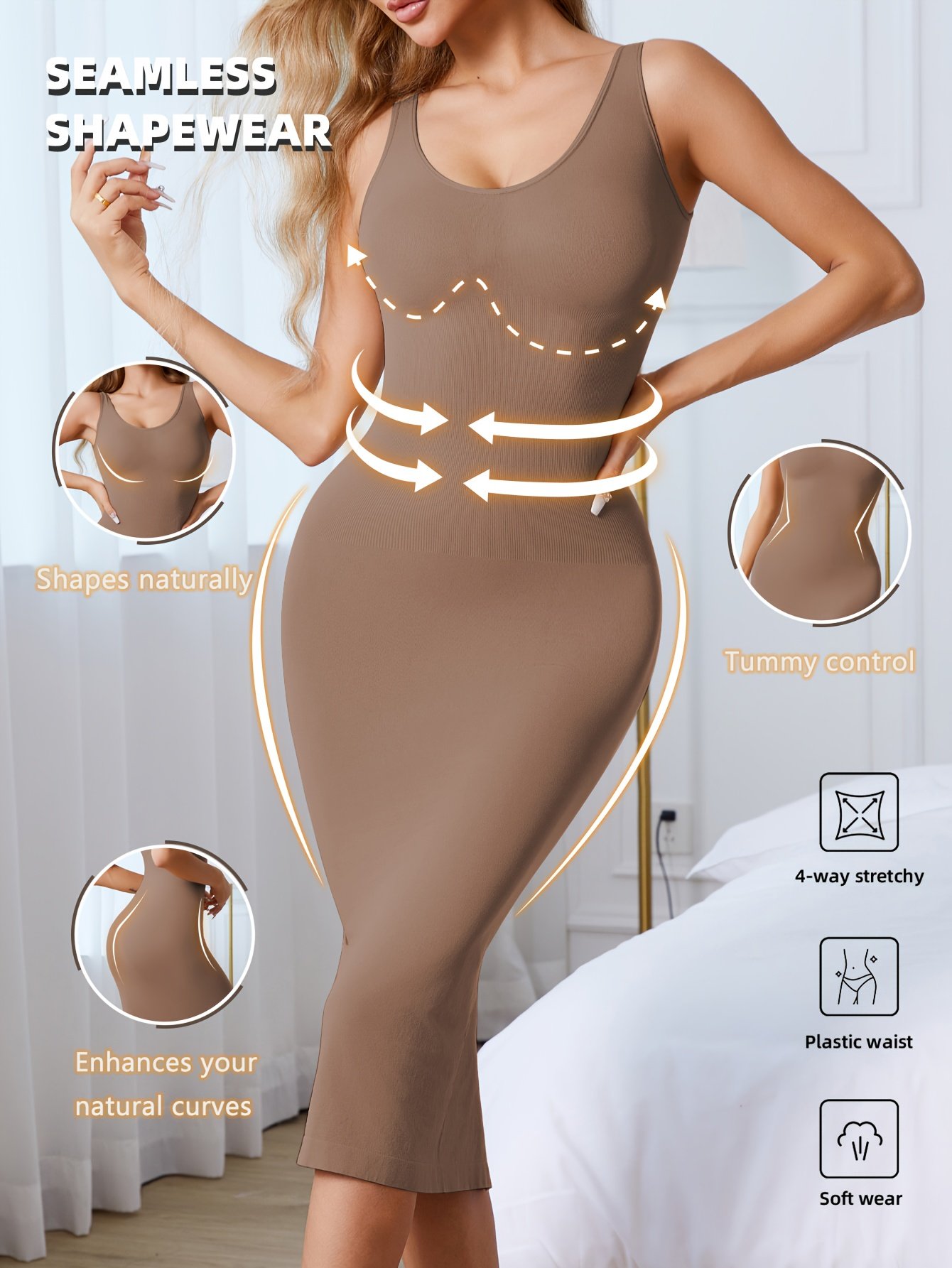 Women'S Body-Shaping Long Dress - Image 3