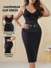 Women's Plus Size Seamless Shaping Slip Dress.