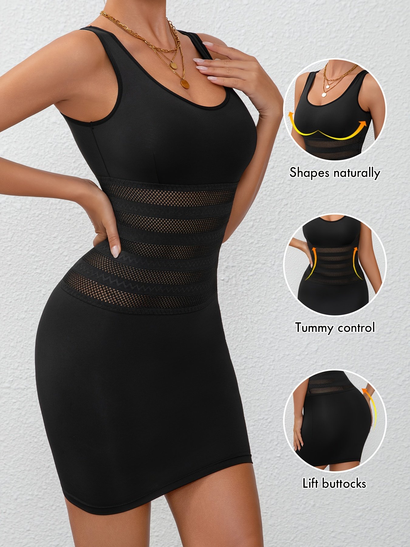 Ladies' Body-Shaping Full-Body Dress For, Tummy Control, And Lifting The Hips with Breathable Mesh for a Sculpted Look - Image 7