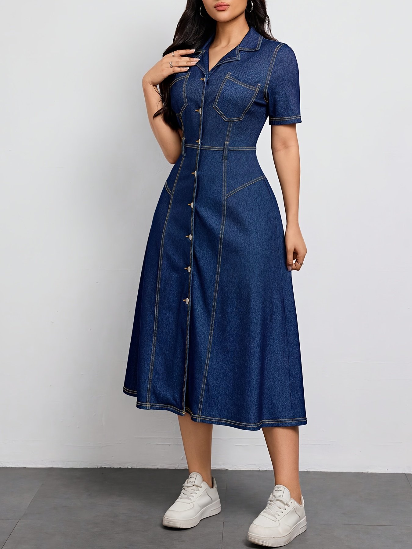 218666# Cross-border Women's Short Sleeve Dress - Image 4