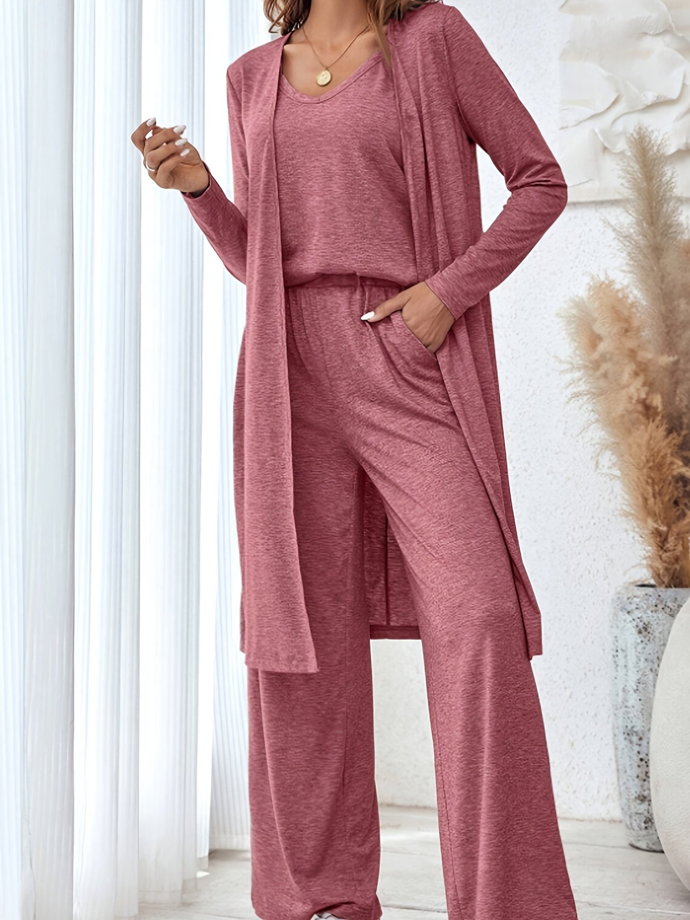 New Style Spring/Autumn Fashion wrap loung set - Image 2