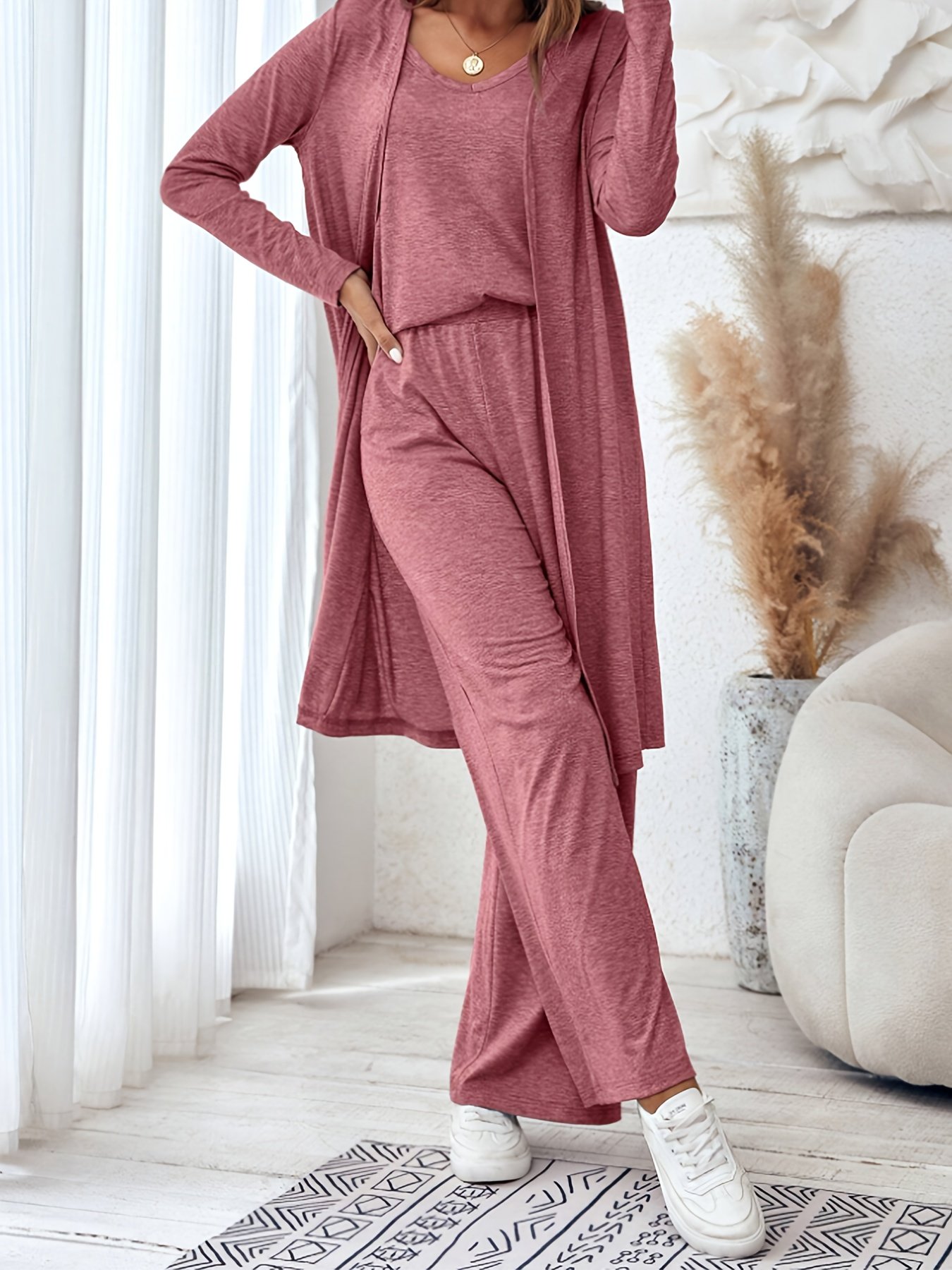 New Style Spring/Autumn Fashion wrap loung set - Image 10