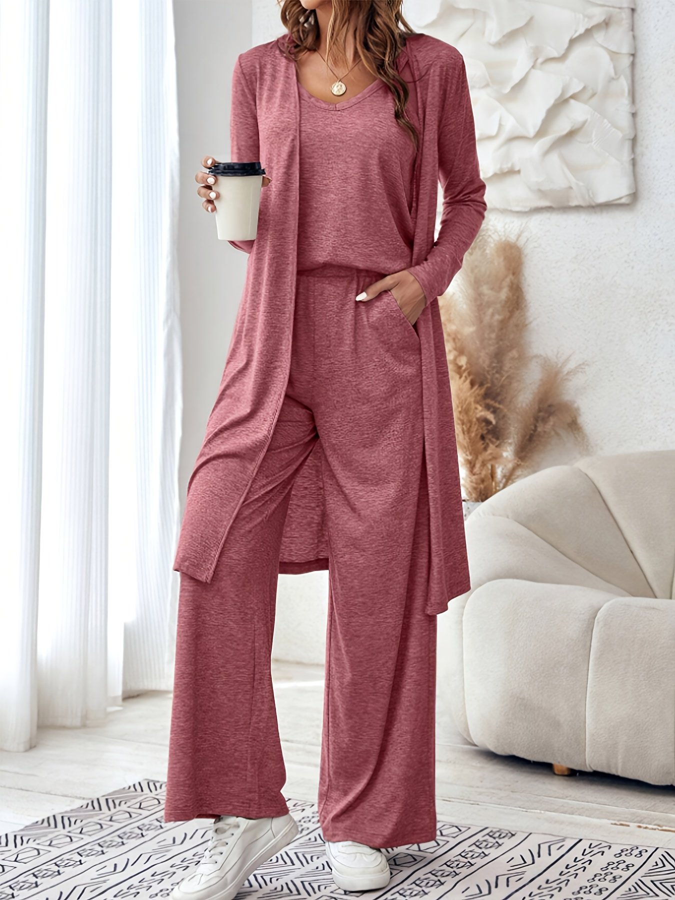 New Style Spring/Autumn Fashion wrap loung set - Image 7