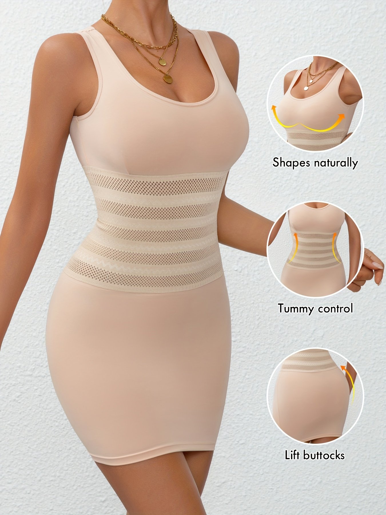 Ladies' Body-Shaping Full-Body Dress For, Tummy Control, And Lifting The Hips with Breathable Mesh for a Sculpted Look - Image 8